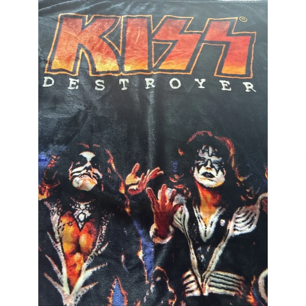 KISS Destroyer Plush Blanket Throw NWOT 58x70